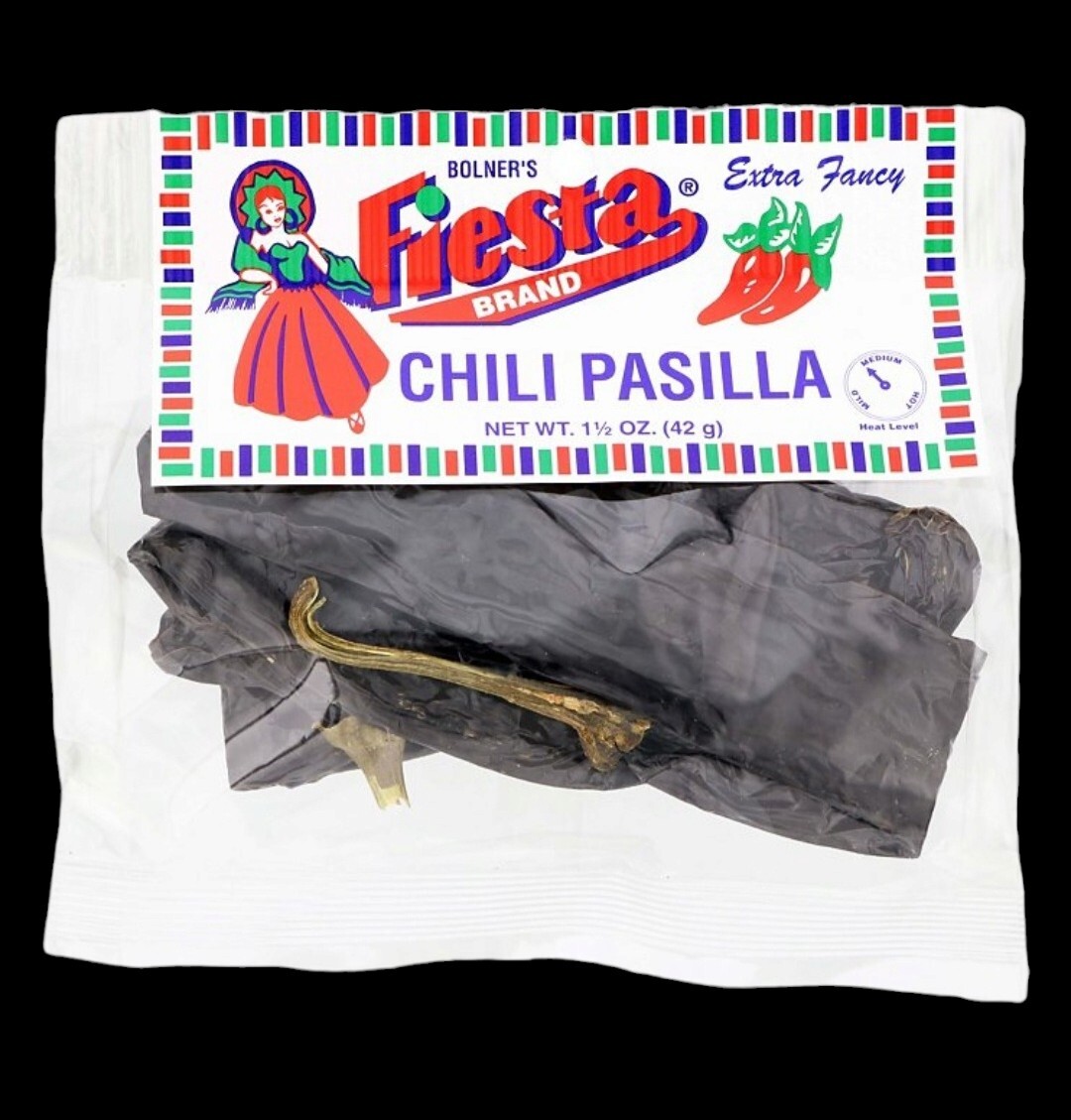 Fiesta Extra Fancy Dried Whole Pasilla Chilis 1.5oz