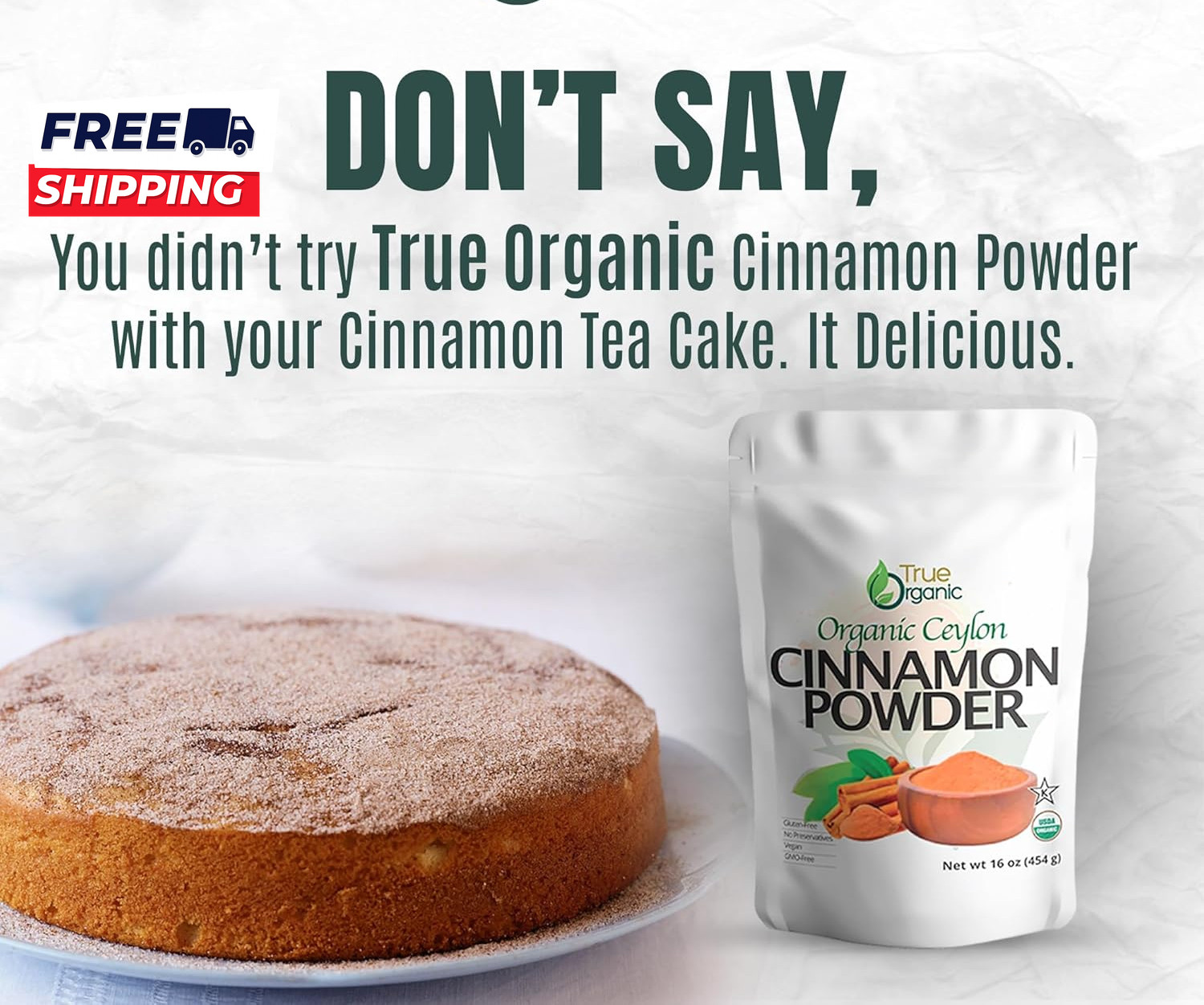 Pure Ceylon Cinnamon Powder 1 Lb Premium Grade Gluten Free USDA & Kosher