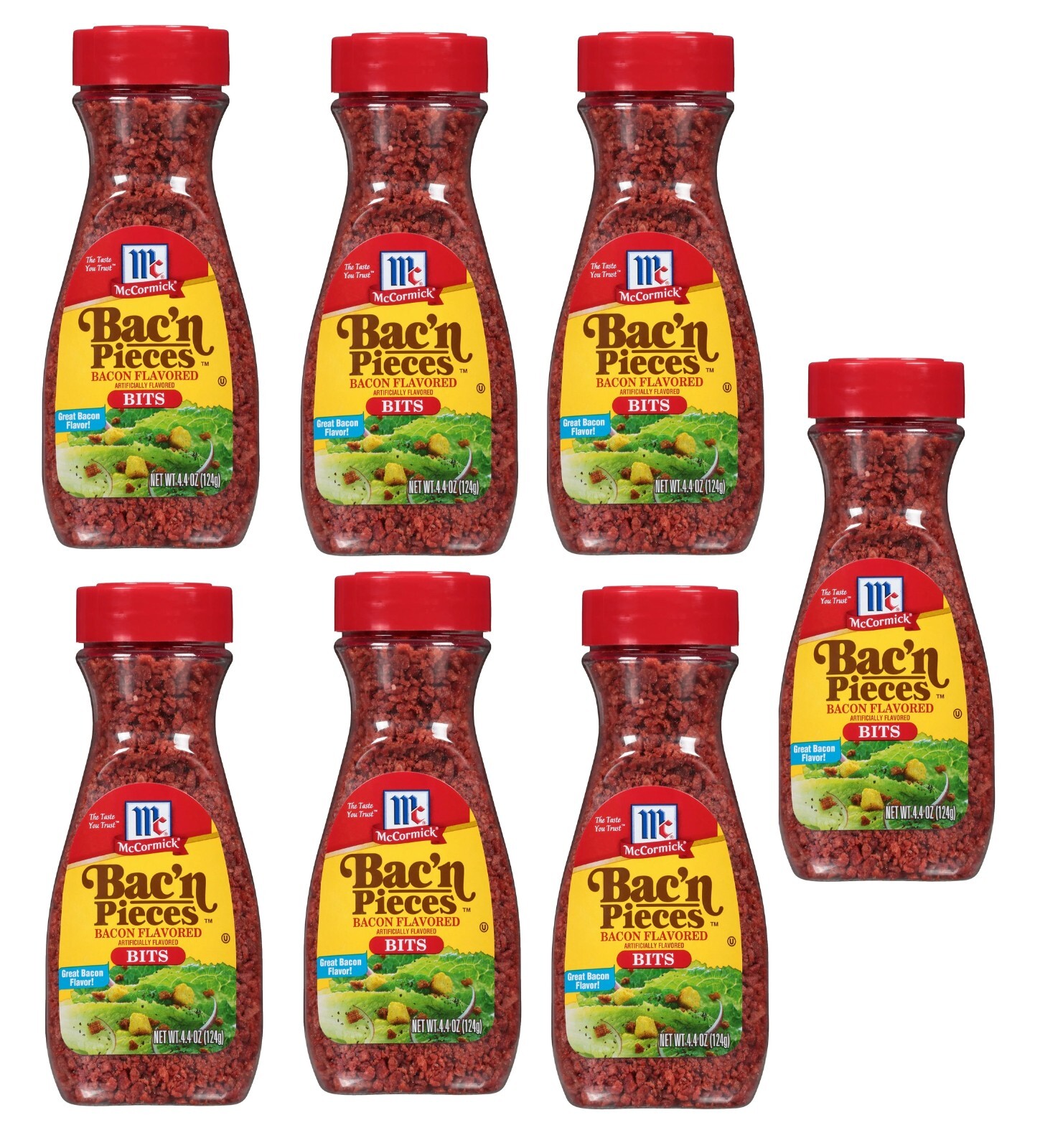 McCormick Vegan Gluten-Free Imitation Bacon Bits – (7 Pack) Size 4.4 oz Bottles