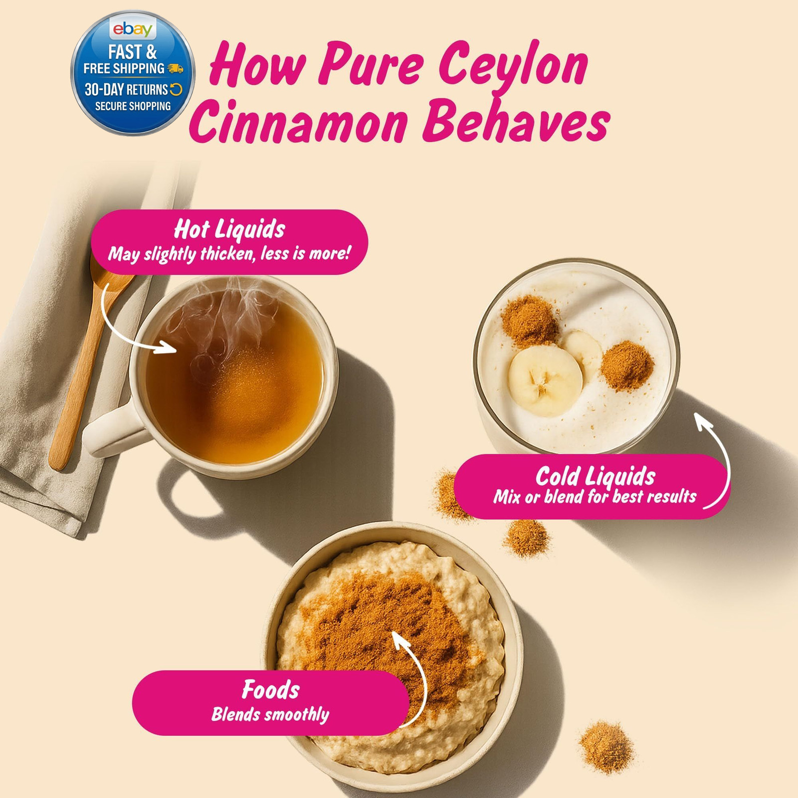 Organic Ceylon Cinnamon Powder | 4 oz | Lab Tested