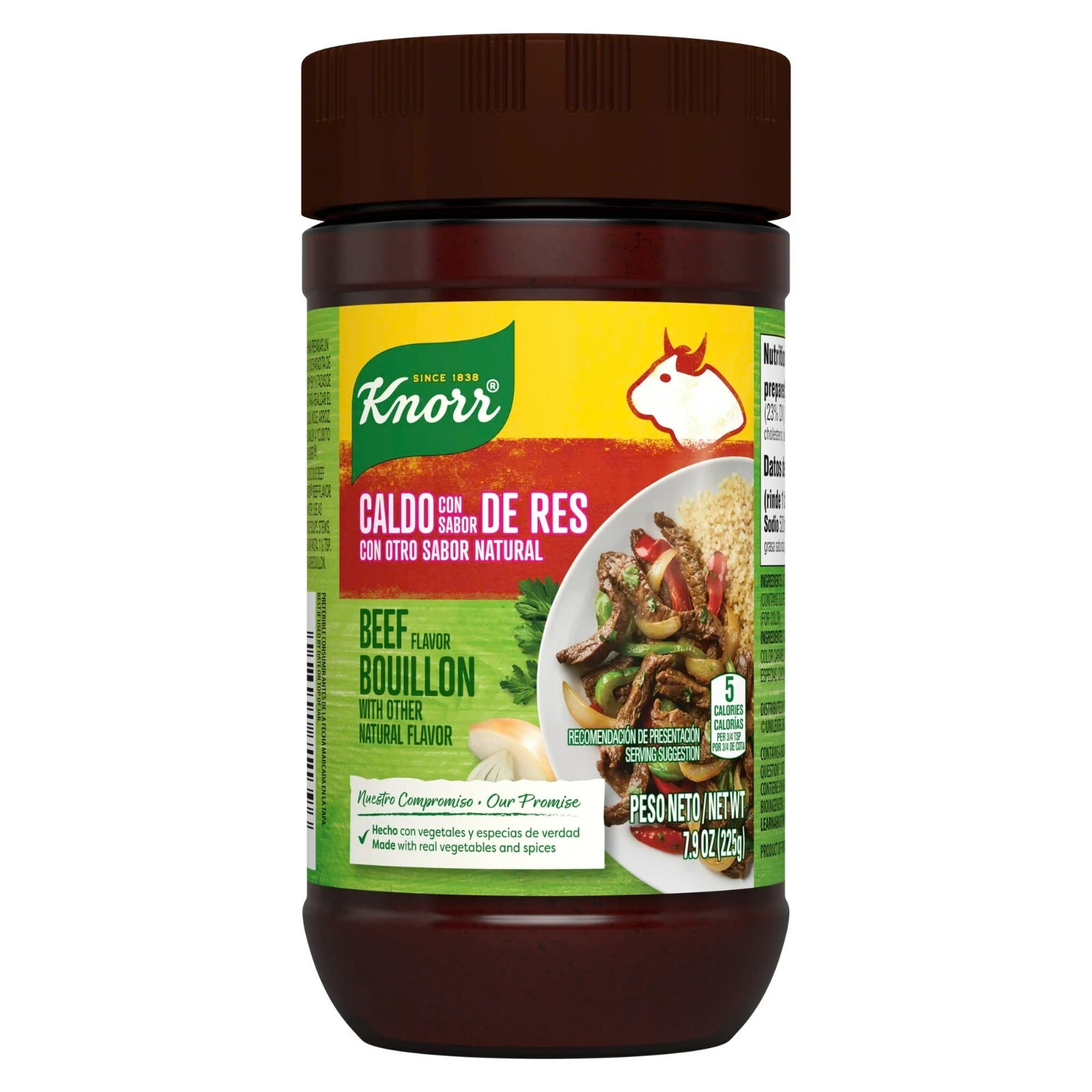 Knorr Granulated Beef + Chicken Flavor Bouillon Ground, 7.9 oz x 2 Jars