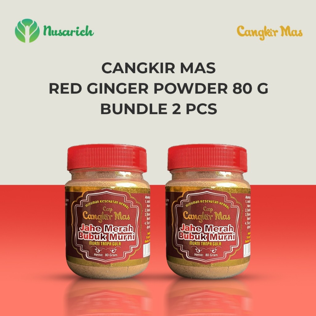 Red Ginger Powder 80g ×2 Jars, Unsweetened | Pure Spice Drink Mix
