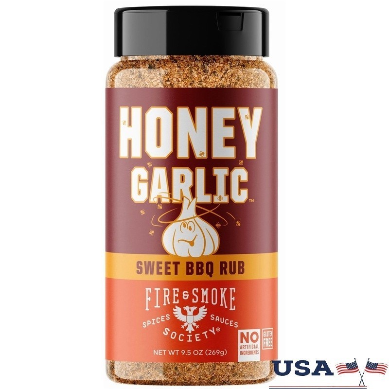 BBQ Honey Garlic Seasoning Rub Pork Chicken Turkey Smoked Grilling Flavor New