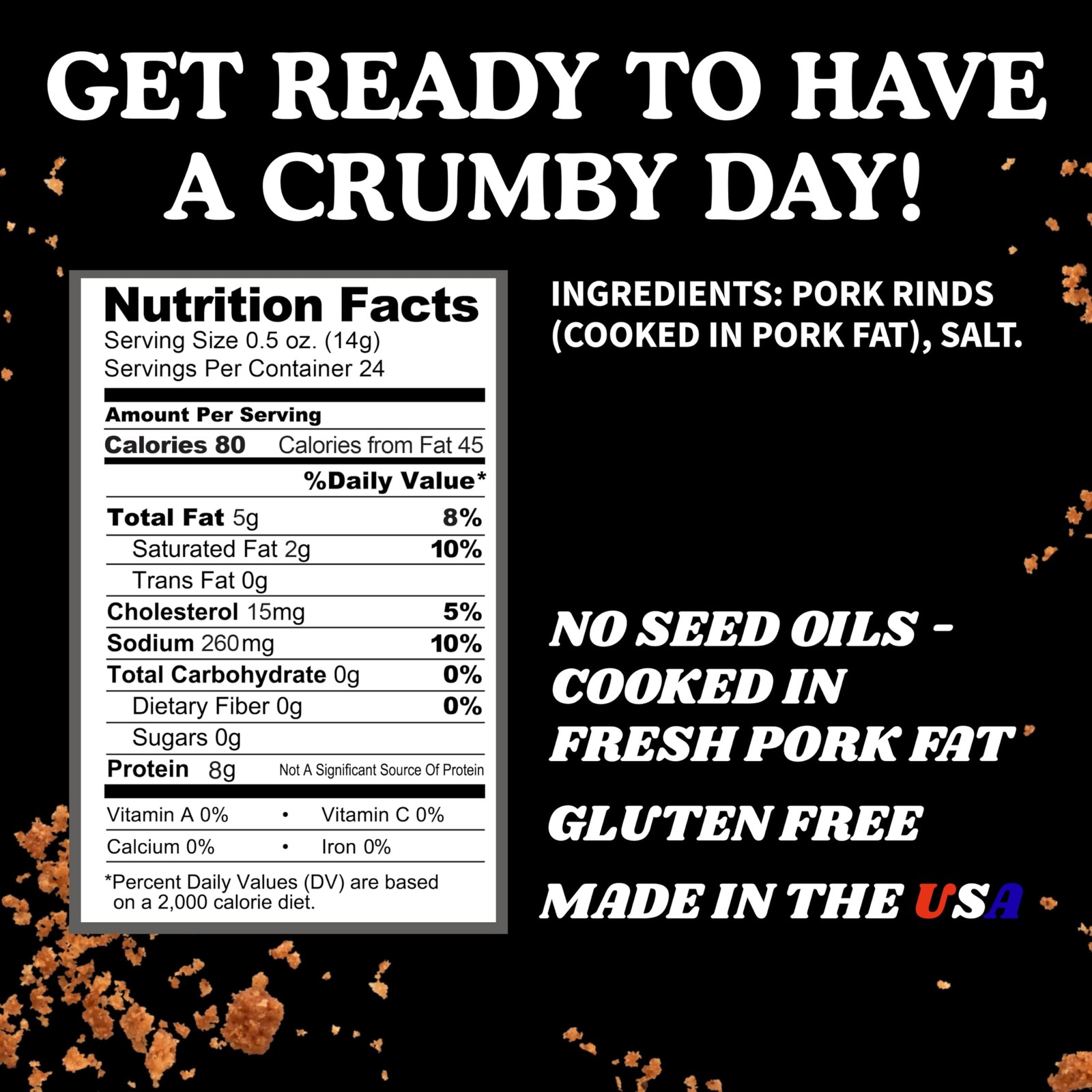 – Pork Rind Breadcrumbs – 2 Pack! Keto Friendly, Paleo, Gluten-Free, Sugar Fr…