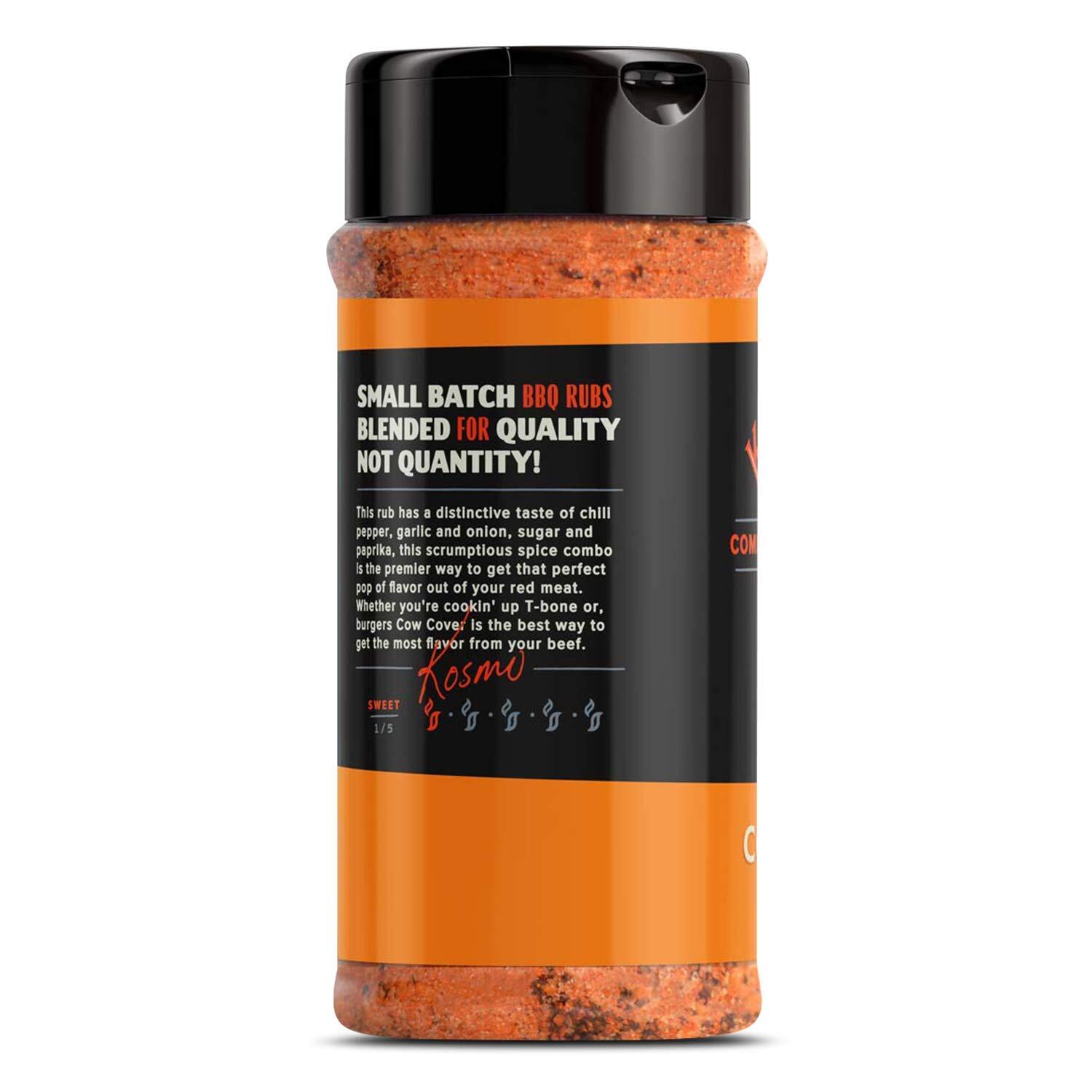 Kosmos Q Cow Cover BBQ Rub Award Winning Seasoning for Beef and Poultry 10.5oz