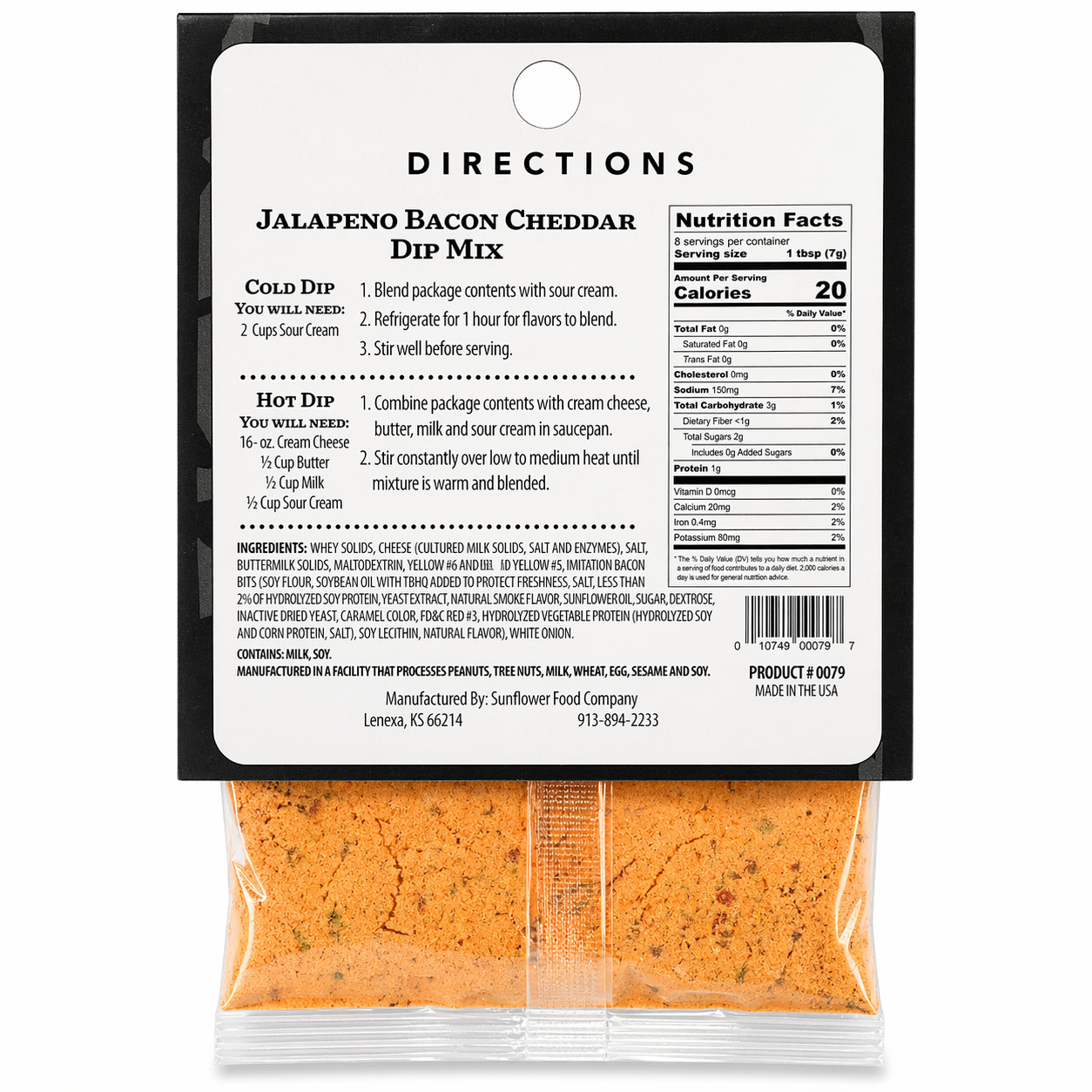 Jalapeno Bacon Cheddar Dip & Cheeseball Mix | 1.65 oz | GB’s Kitchen