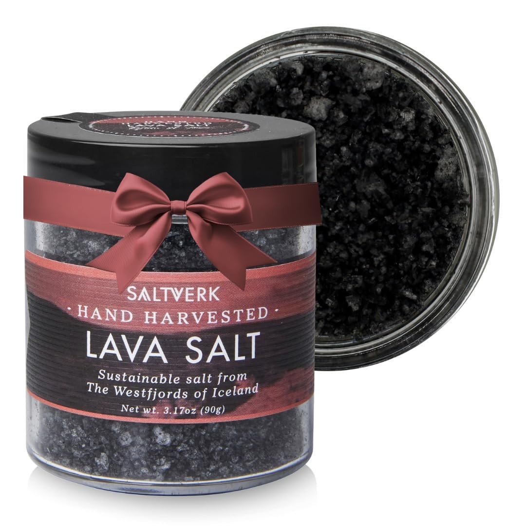 Lava Sea Salt – 3.17 Ounces Jar – Hand Harvested Gourmet – Sustainably Made