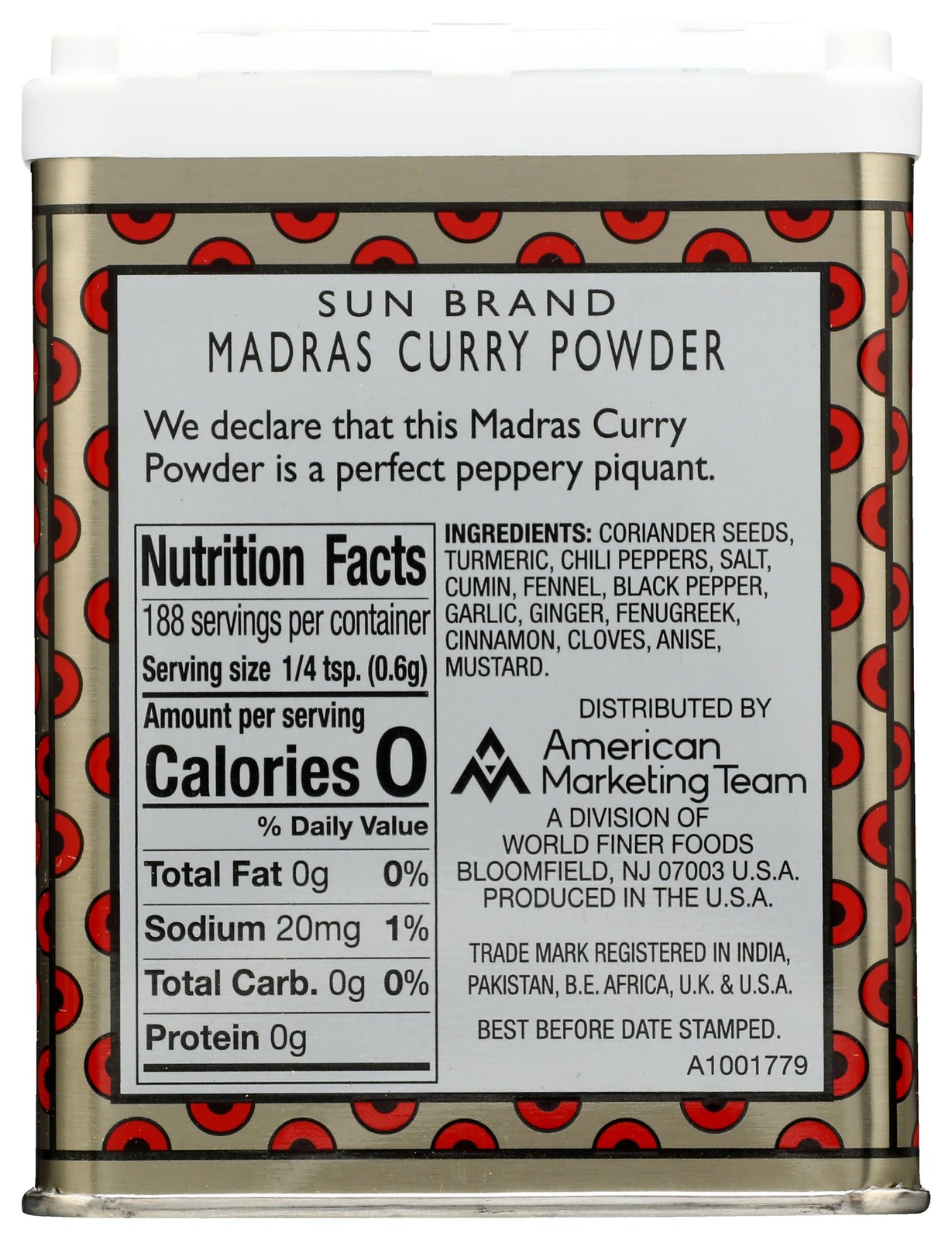 Sun Brands Madras Curry Powder, 4 oz 4 Ounce (Pack of 1), Original Version