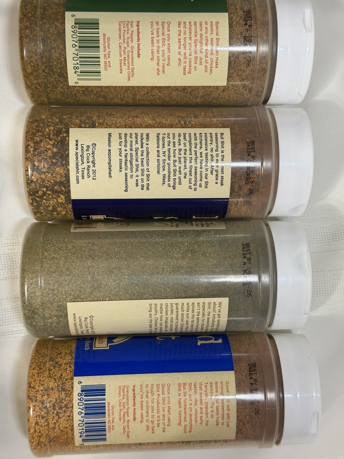 11oz Each Seasoning Variety 4 Pack Gluten Free No MSG Special-Good-Chicken-Bull