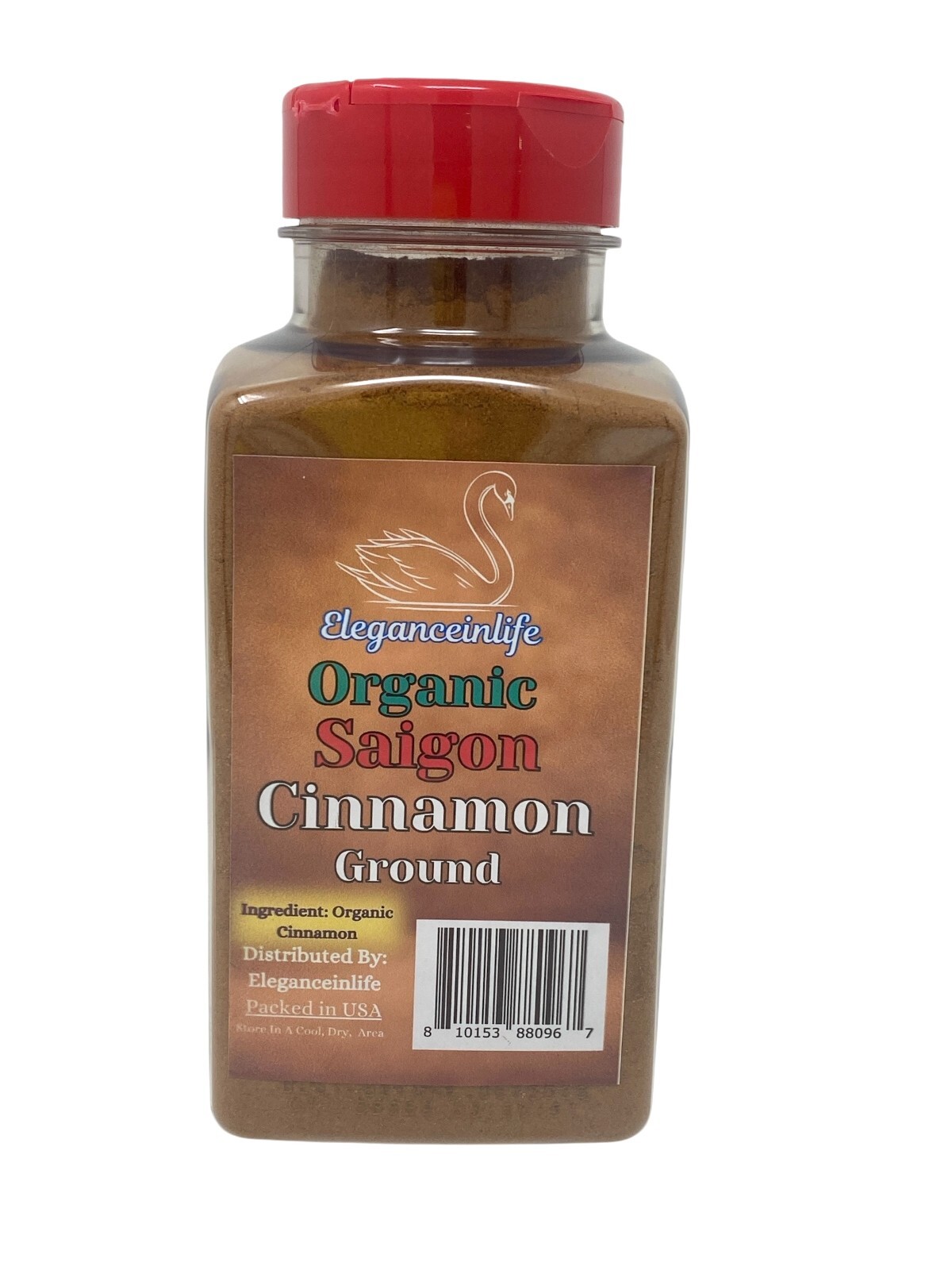 Eleganceinlife Organic Saigon Cinnamon Ground, 10.7 oz (303g) – Packed in USA