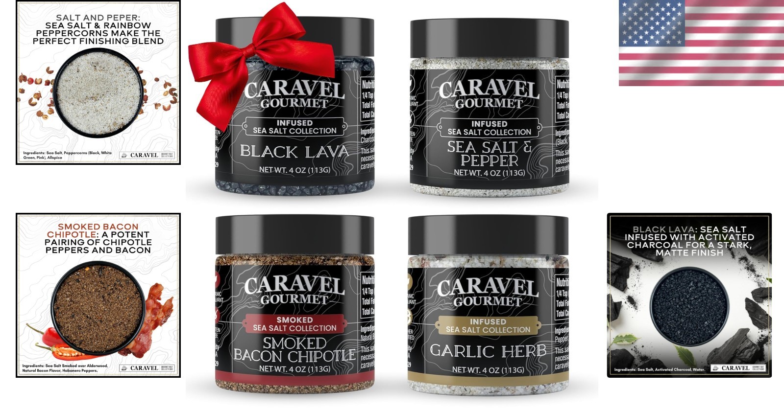 Gourmet Infused Sea Salt Sampler 4-Pack