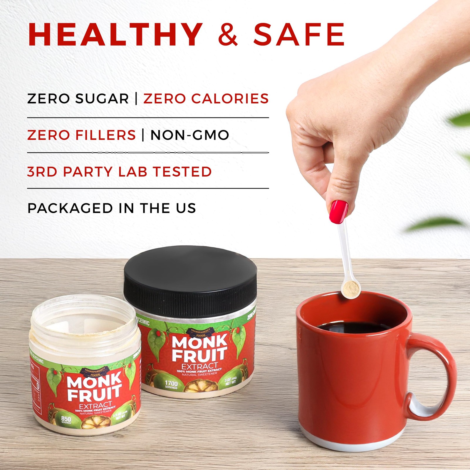 100% Monk Fruit Extract 90X Sweeter Than Sugar Monk Fruit Sweetener No Erythr…