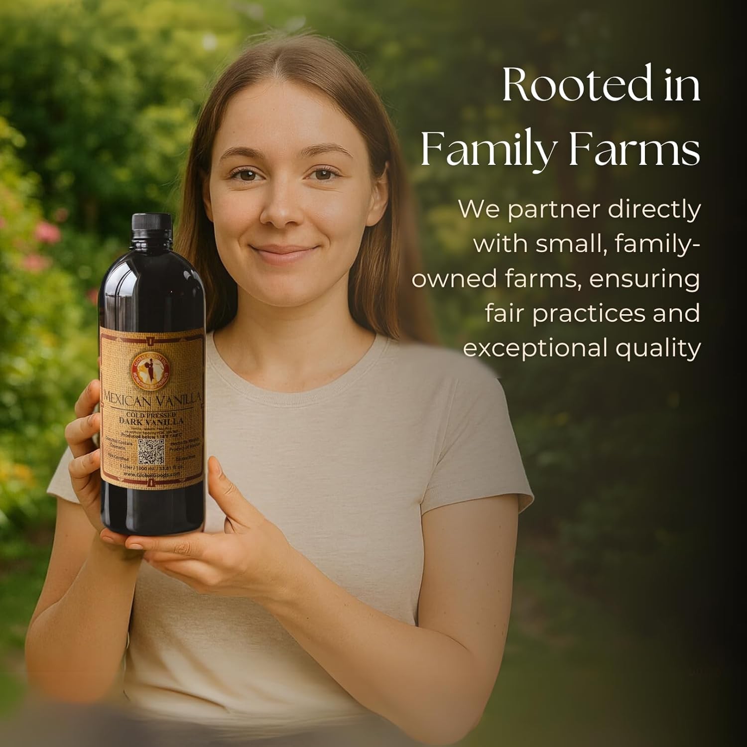 Pure Dark Mexican Vanilla Extract Gluten-Free 33.8 Ounce (Pack of 1)