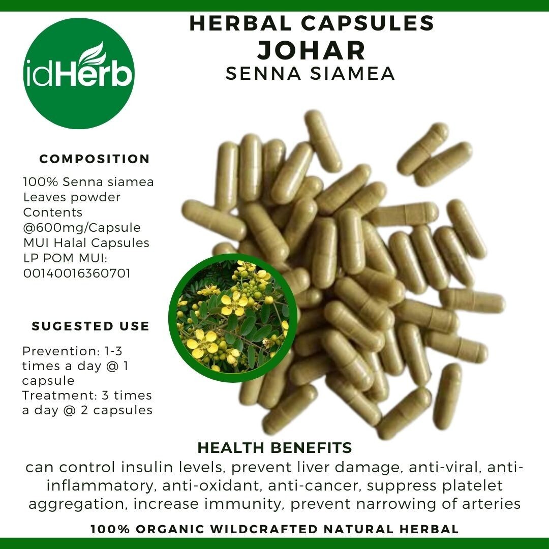 Capsules Senna Siamea Johar Natural herbal Organic 100% Herbs