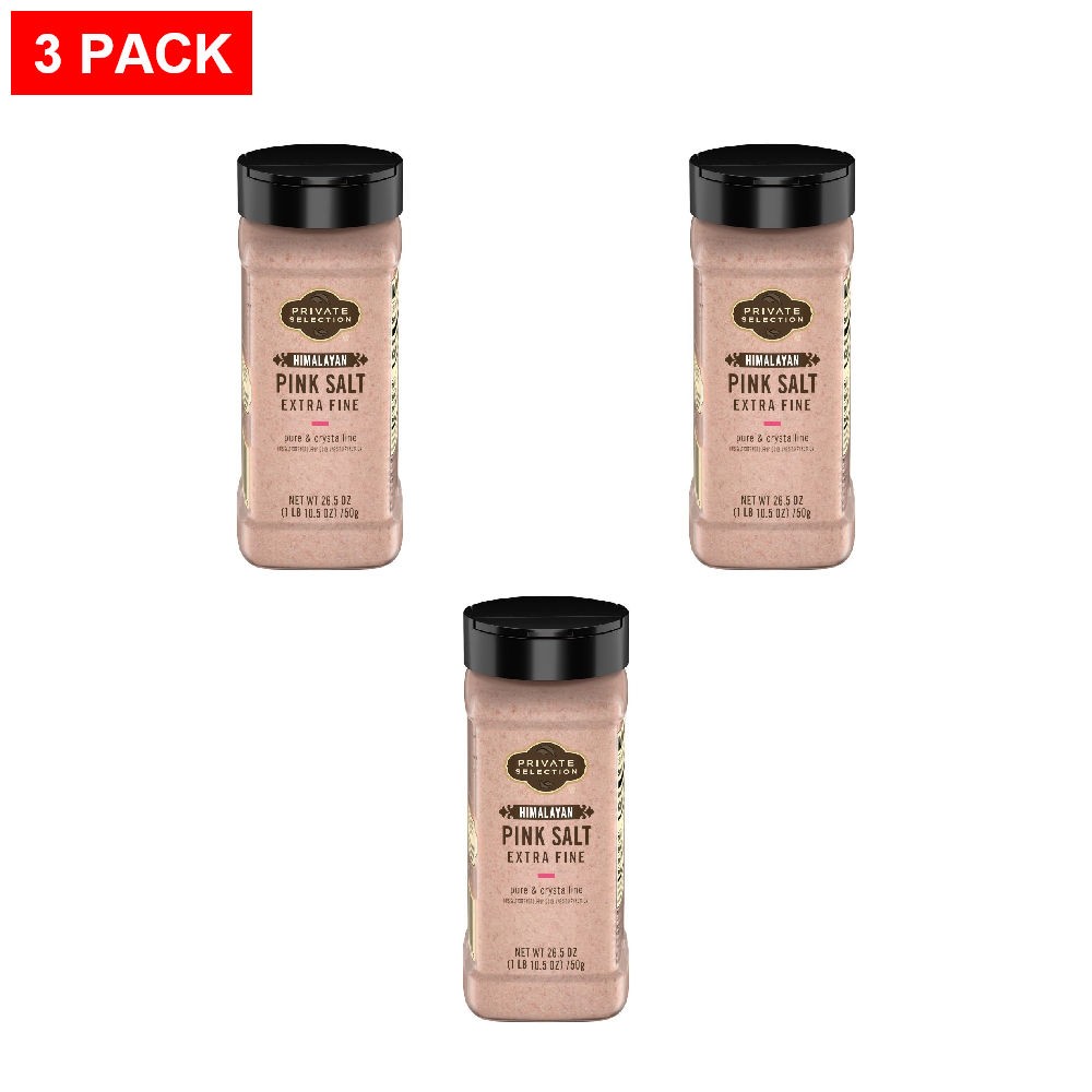 Private Selection Extra Fine Himalayan Pink Salt 26.5 oz – Pack of 3