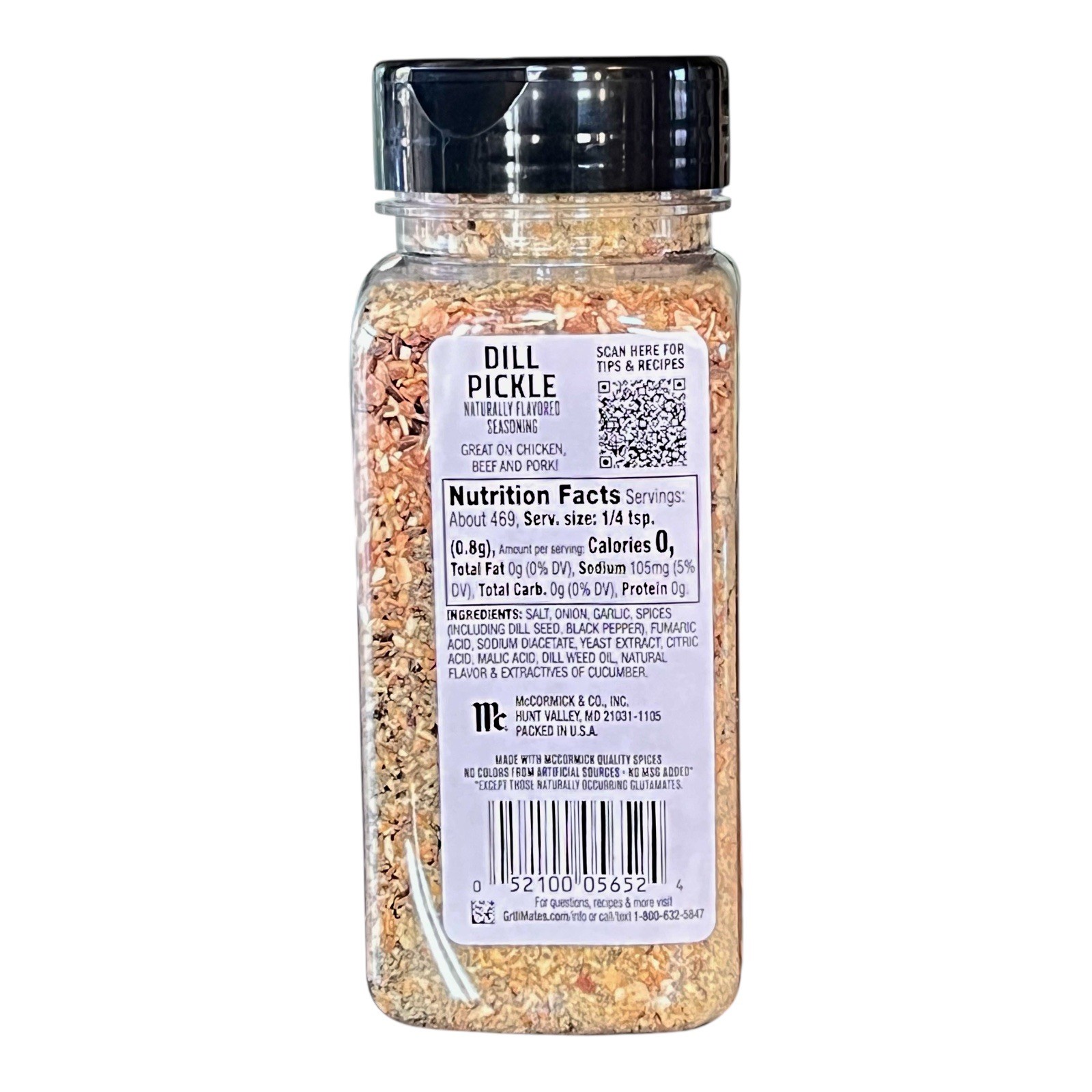 McCormick Grill Mates Dill Pickle Seasoning 13.26 oz 375g LARGE Bottle BB 4/2027