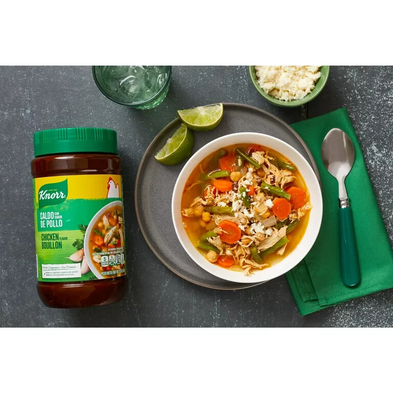 6 Pack Knorr Chicken Flavor Bouillon Powder, Granulated Mix, Size 15.9 oz Jars