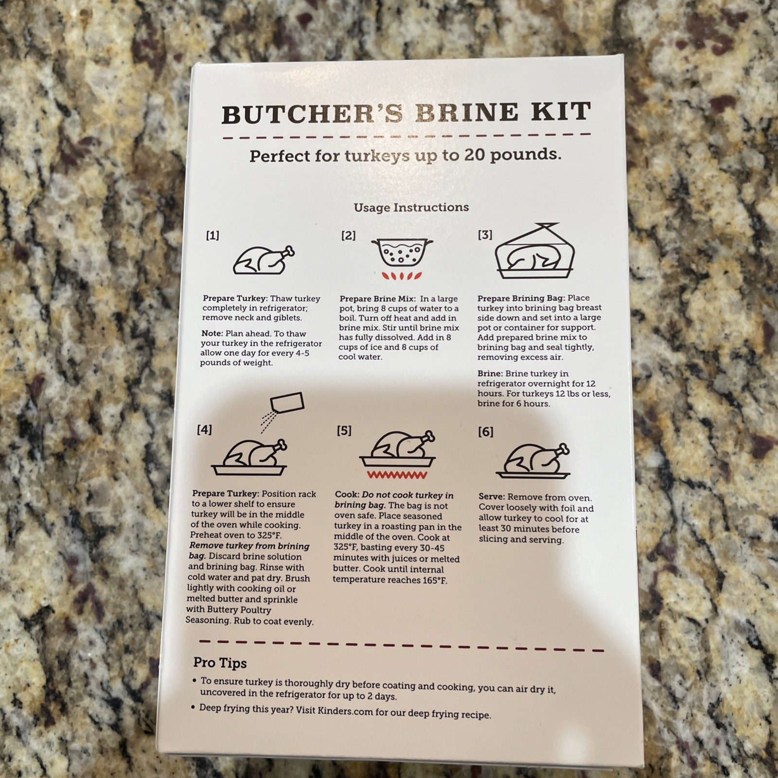 2- Boxes Kinder’s Butcher’s Turkey Brine Kit With Brine Mix & Bag – 11.25 Oz