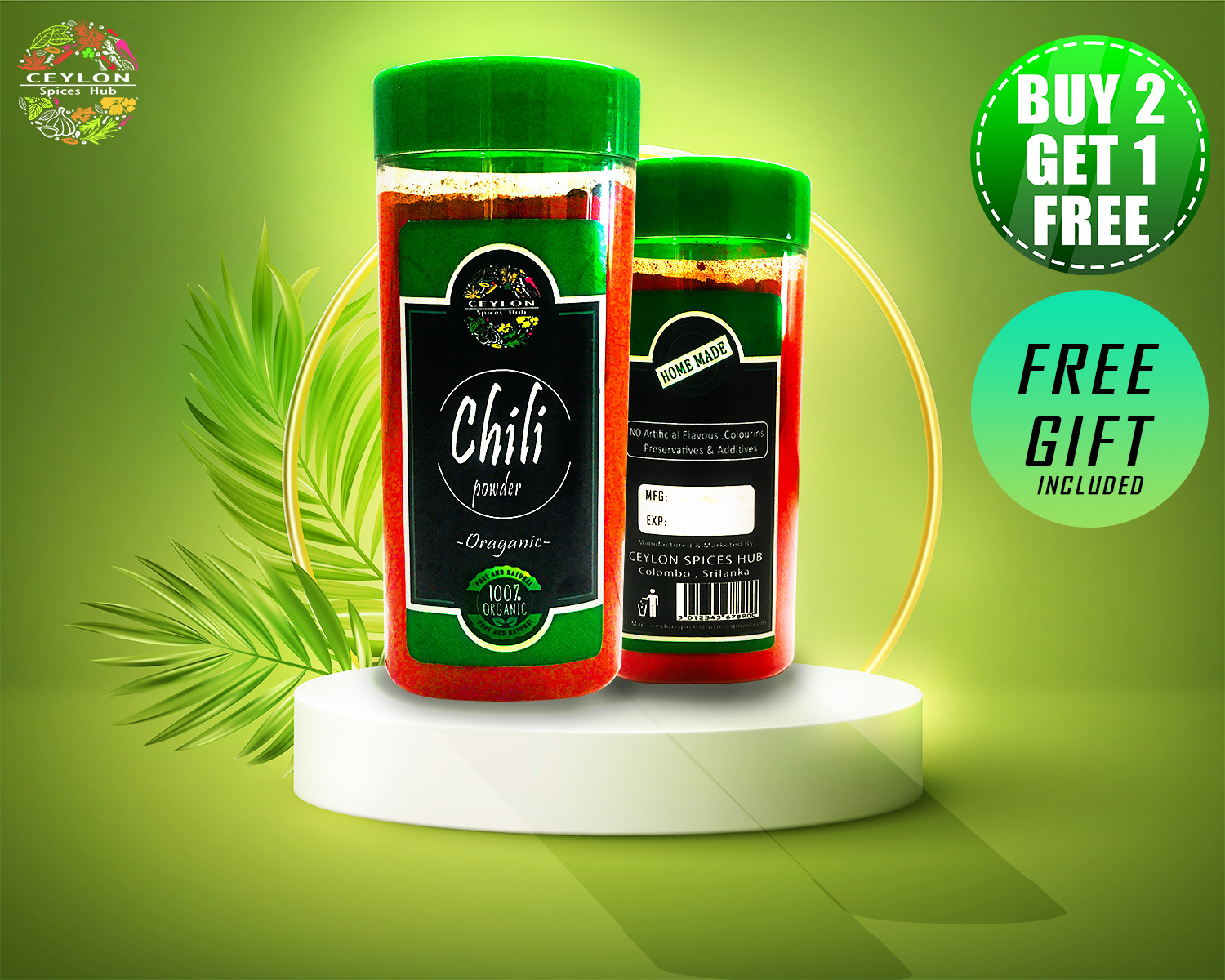 Ceylon Organic Chili Powder 100g High Quality Natural Spices “Buy 2 Get 1 Free”
