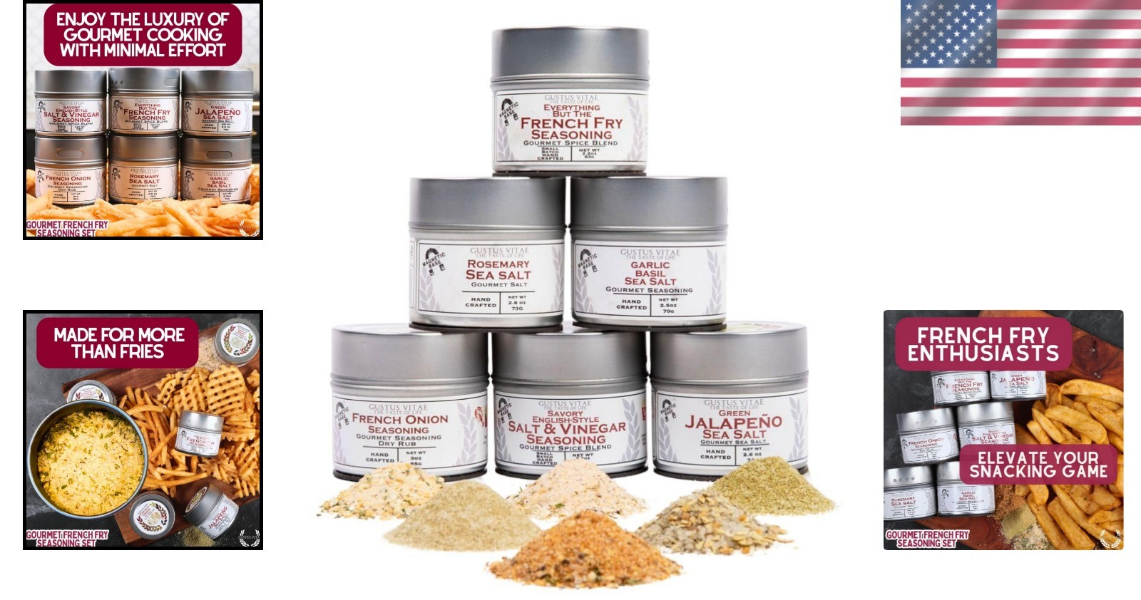 Versatile Gourmet French Fry Seasoning Set – Perfect for All Cooking Methods
