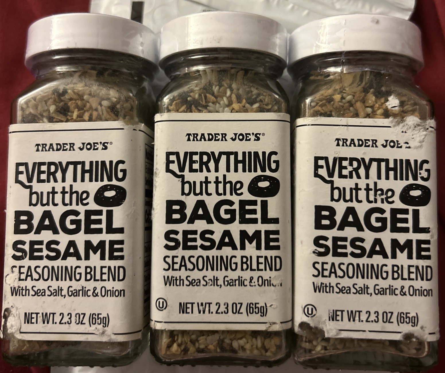 3 Jars Trader Joe’s Everything but Bagel Sesame Seasoning 2.3 oz Ea. Exp 5/2027
