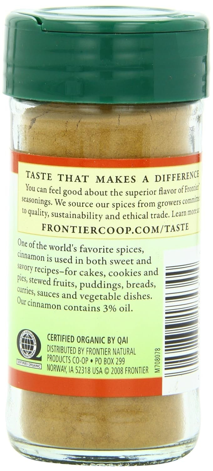 1.9 oz Organic Ground Cinnamon – Rich, Balanced Flavor for Sweet & Savory Dishes