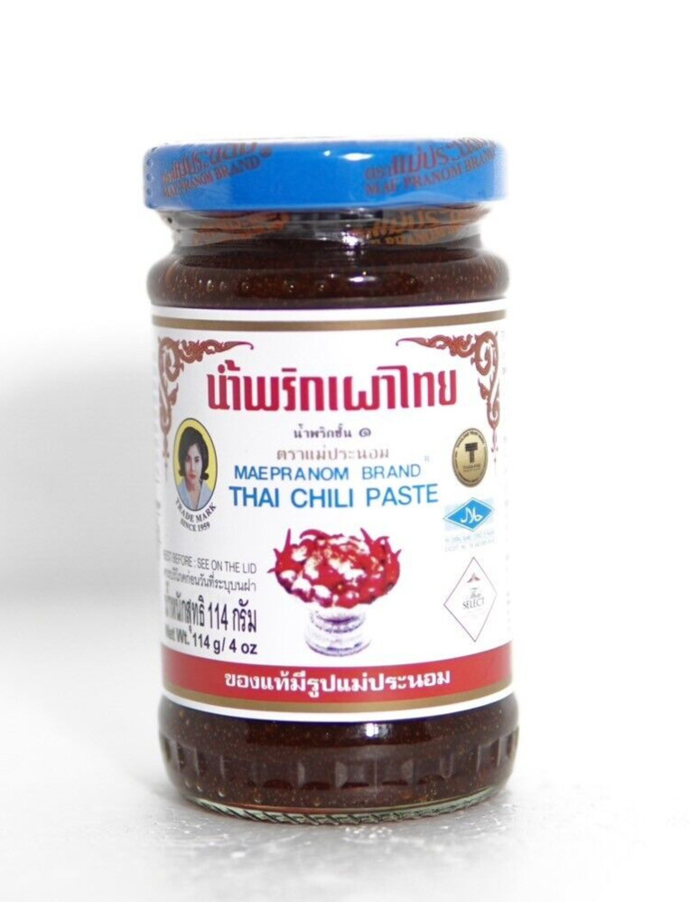 Thai Chili Paste MaePranom Nam Prik Thai 4oz / 1 Bottle Free Shipping World Wide