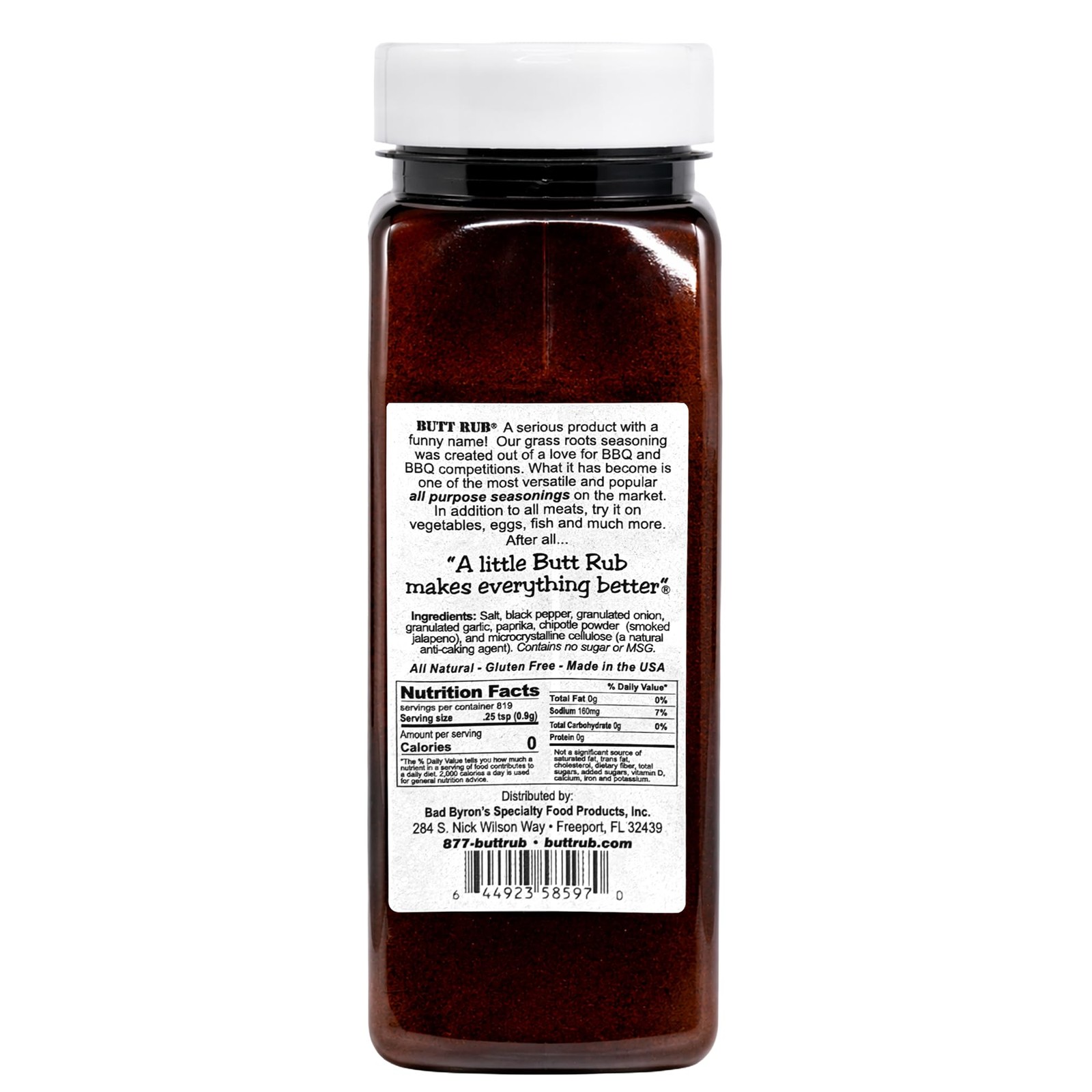 Bad Byron’s Butt Rub Barbeque Seasoning BBQ Rubs (26 ounce)
