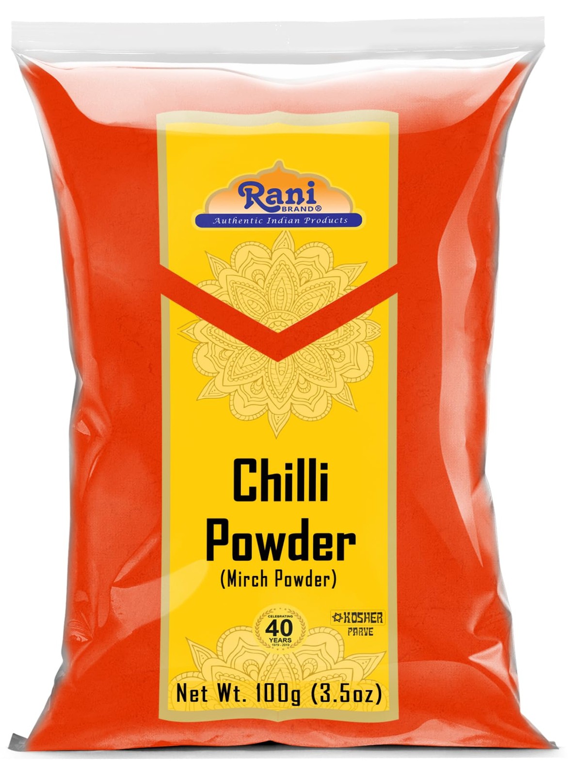 Rani Hot Mirchi Ground Chili Spice 3.52 Ounce Kosher Vegan Gourmet Seasoning
