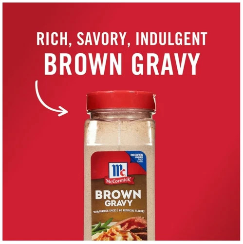 McCormick No Artificial Flavors Brown Gravy Seasoning Mix Bottle, 21.0 oz Bottle