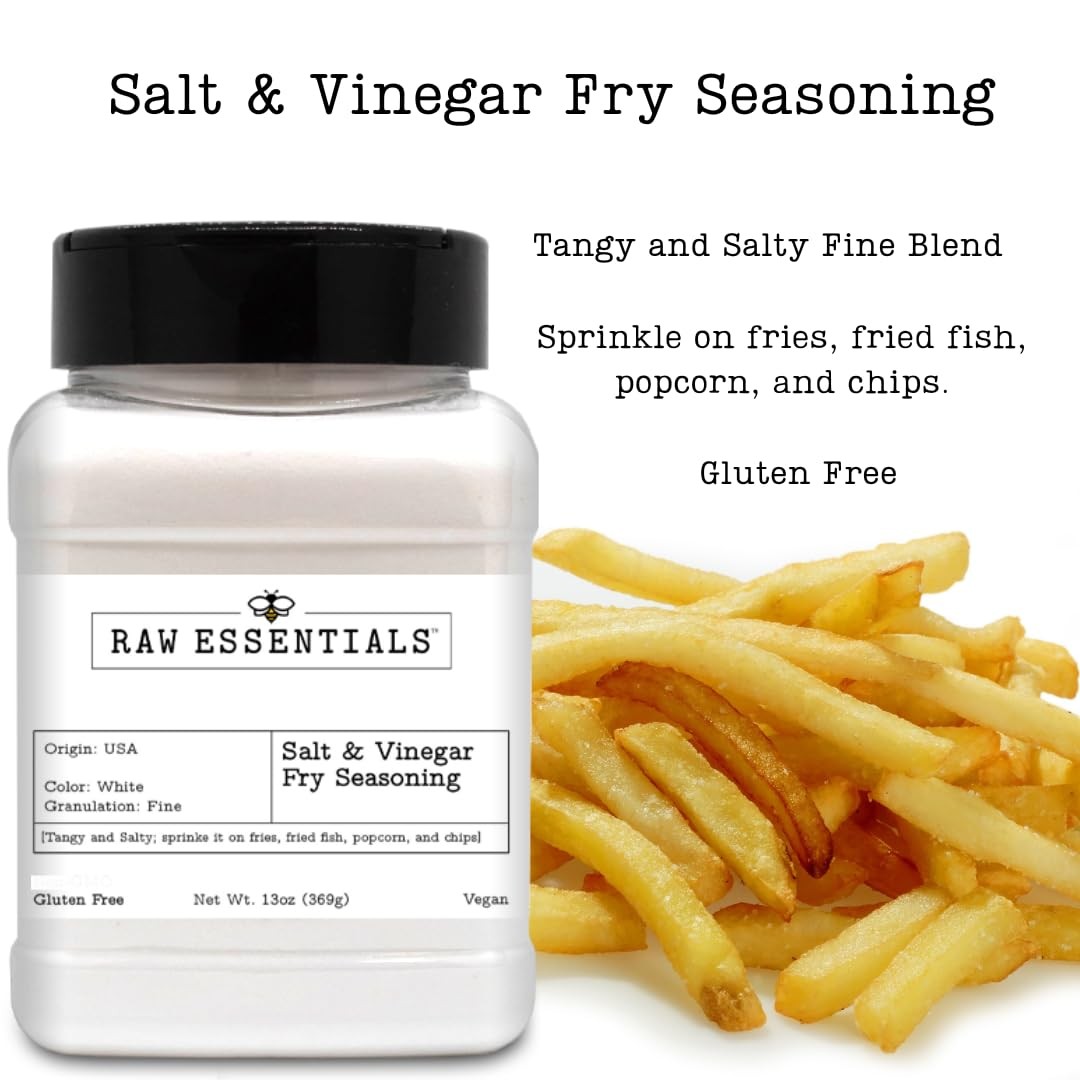 Raw Essentials Salt and Vinegar Seasoning, 13 oz 13 Ounce (Pack of 1), white