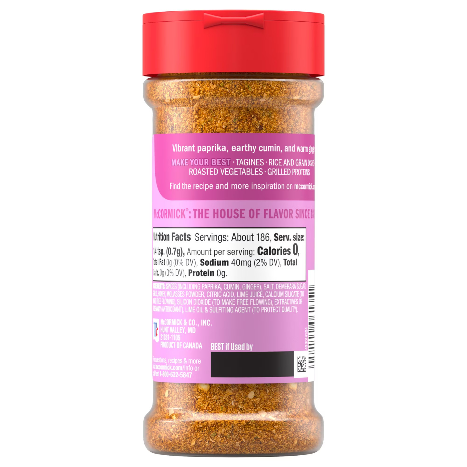 McCormick Moroccan Style Seasoning, 4.62 oz