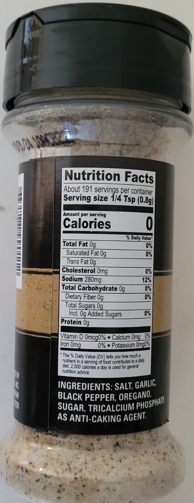 Culinary Garlic Pepper Seasoning 5.4 oz (153g) Flip-Top Shaker