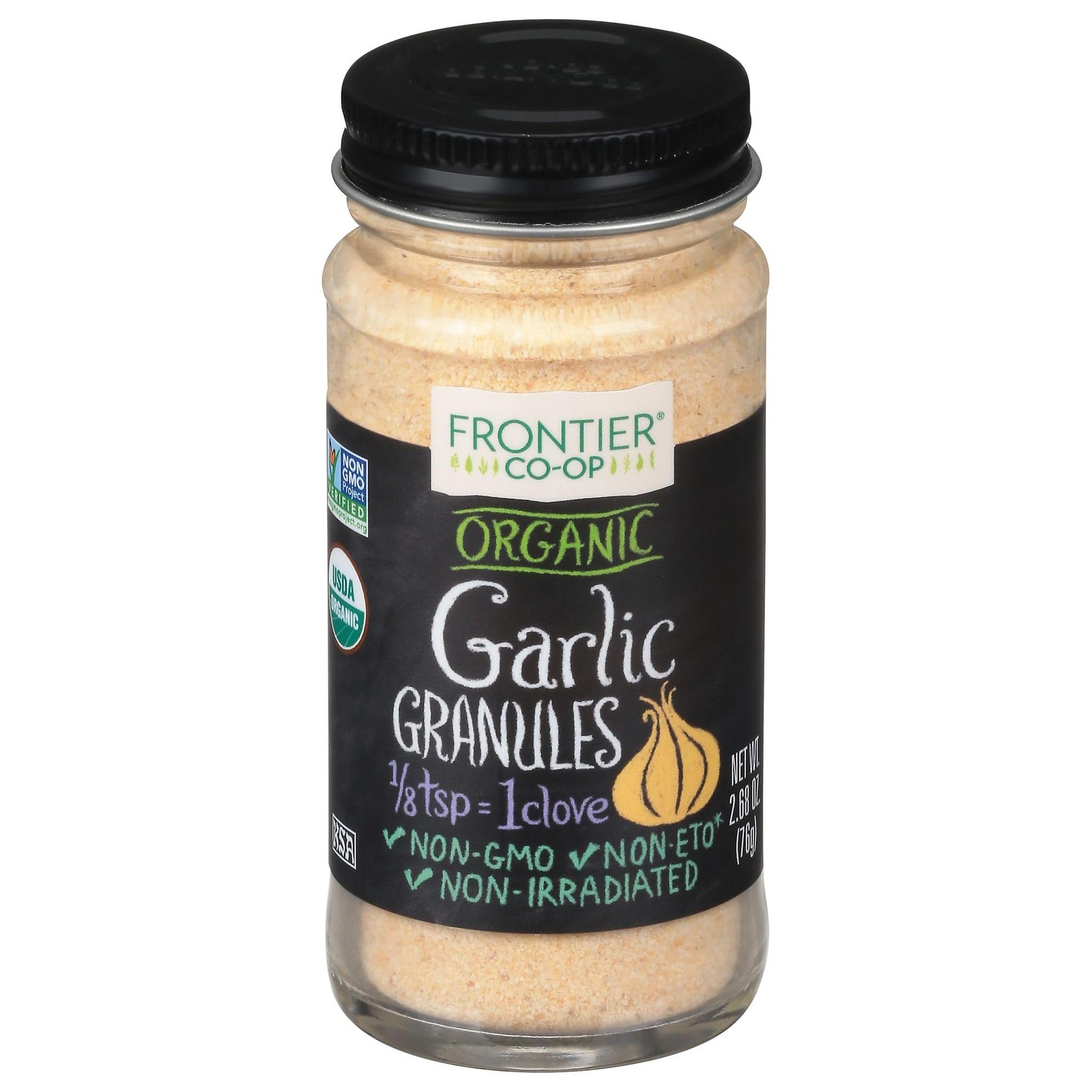 Organic Garlic Granules 2.7 Ounce Seasoning For Pasta Sauces Marinades Dips