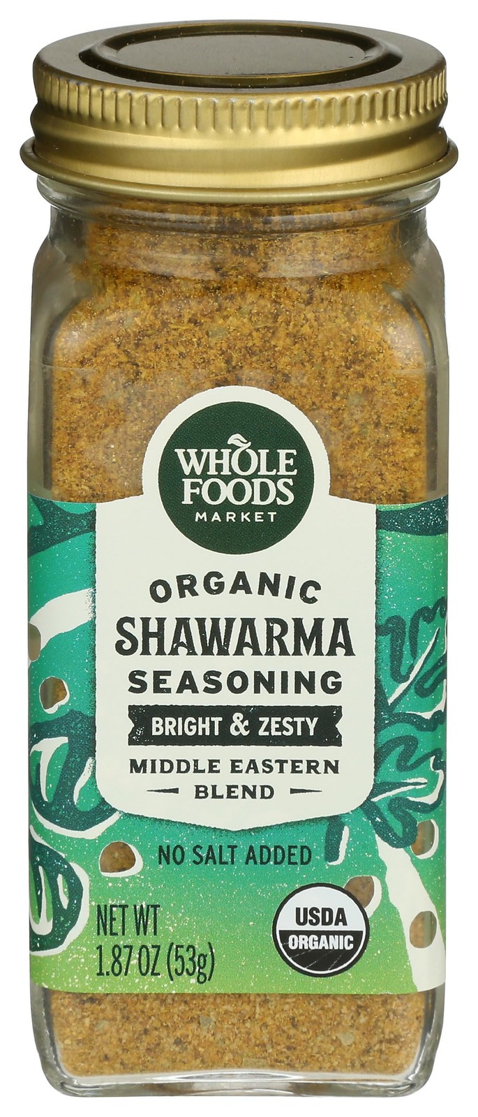 Whole Foods Market, Organic Seasoning, Shawarma No Salt Added, 1.87 Ounce