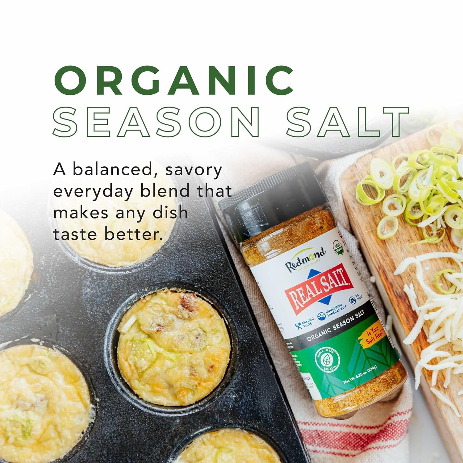 Healthy Organic Seasoning Salt – 32 Oz Blend of Natural Herbs & Real Salt