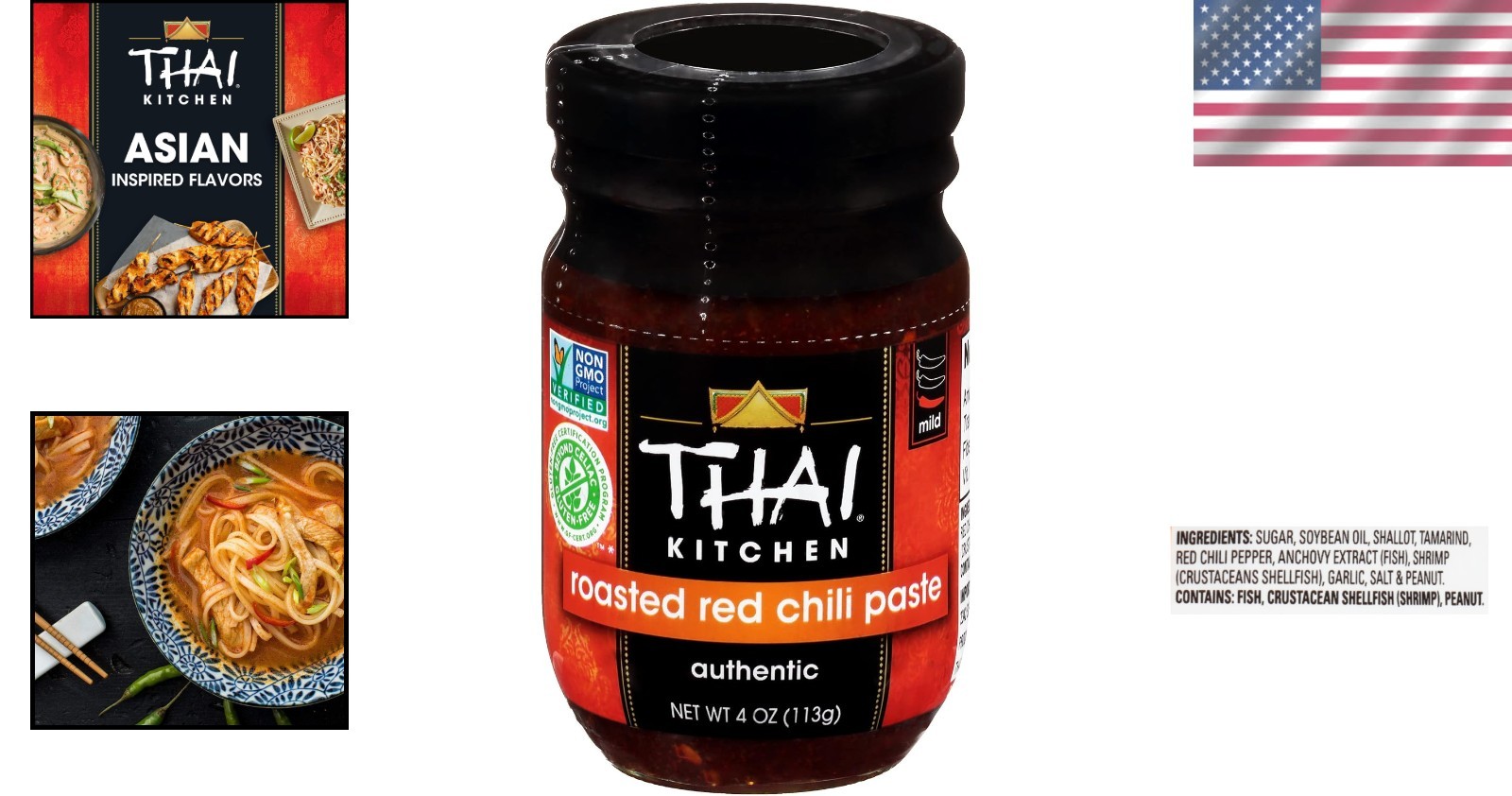 Thai Kitchen Roasted Red Chili Paste, Gluten-Free, 4 oz x 12