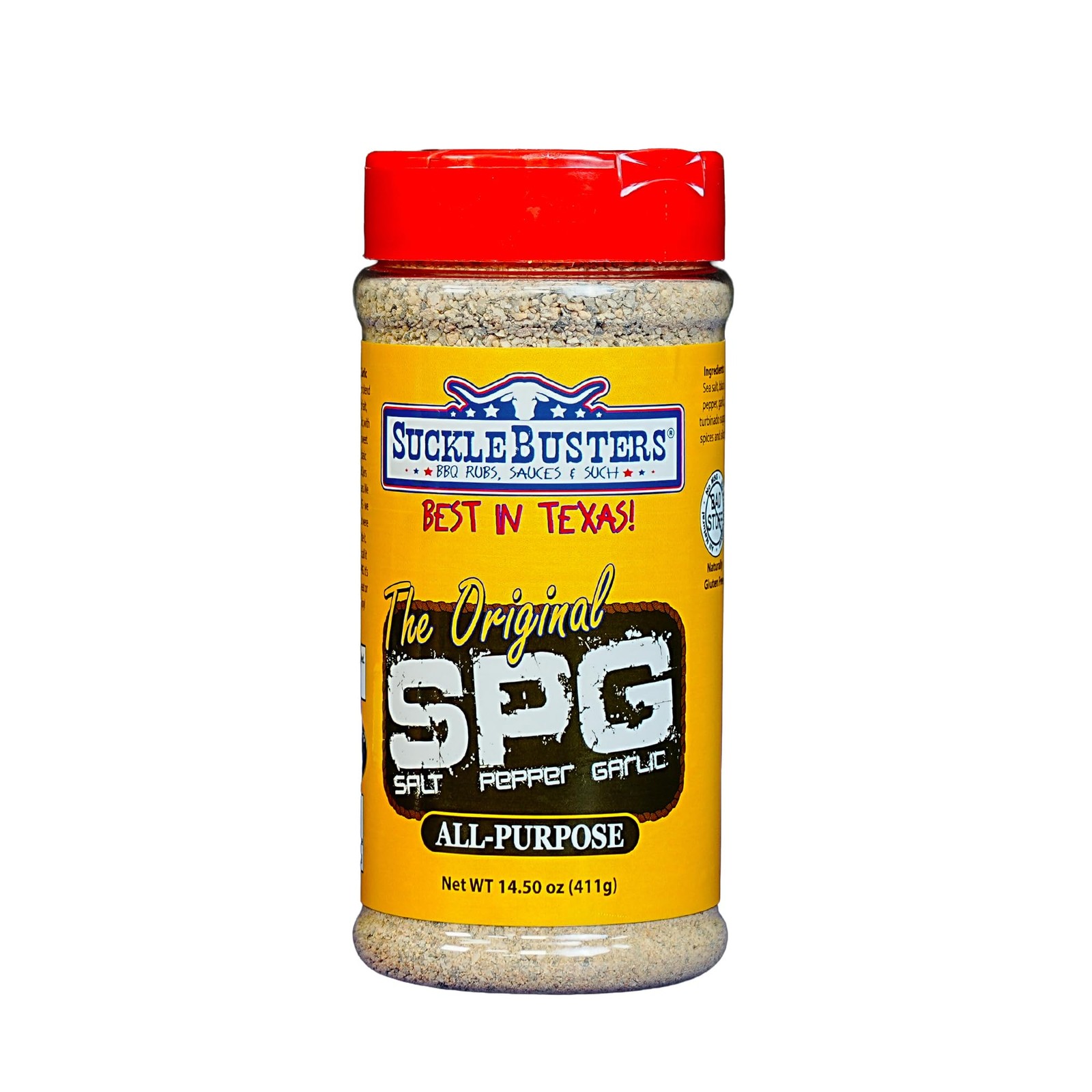 SuckleBusters Salt Pepper Garlic SPG BBQ Rub 14.5 Ounce (Pack of 1), No Color