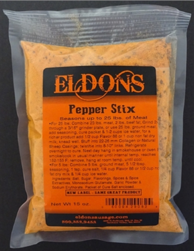 Pepper Snack Stick Seasoning Spice & Cure for 25 Pounds of Meat or Game #9082