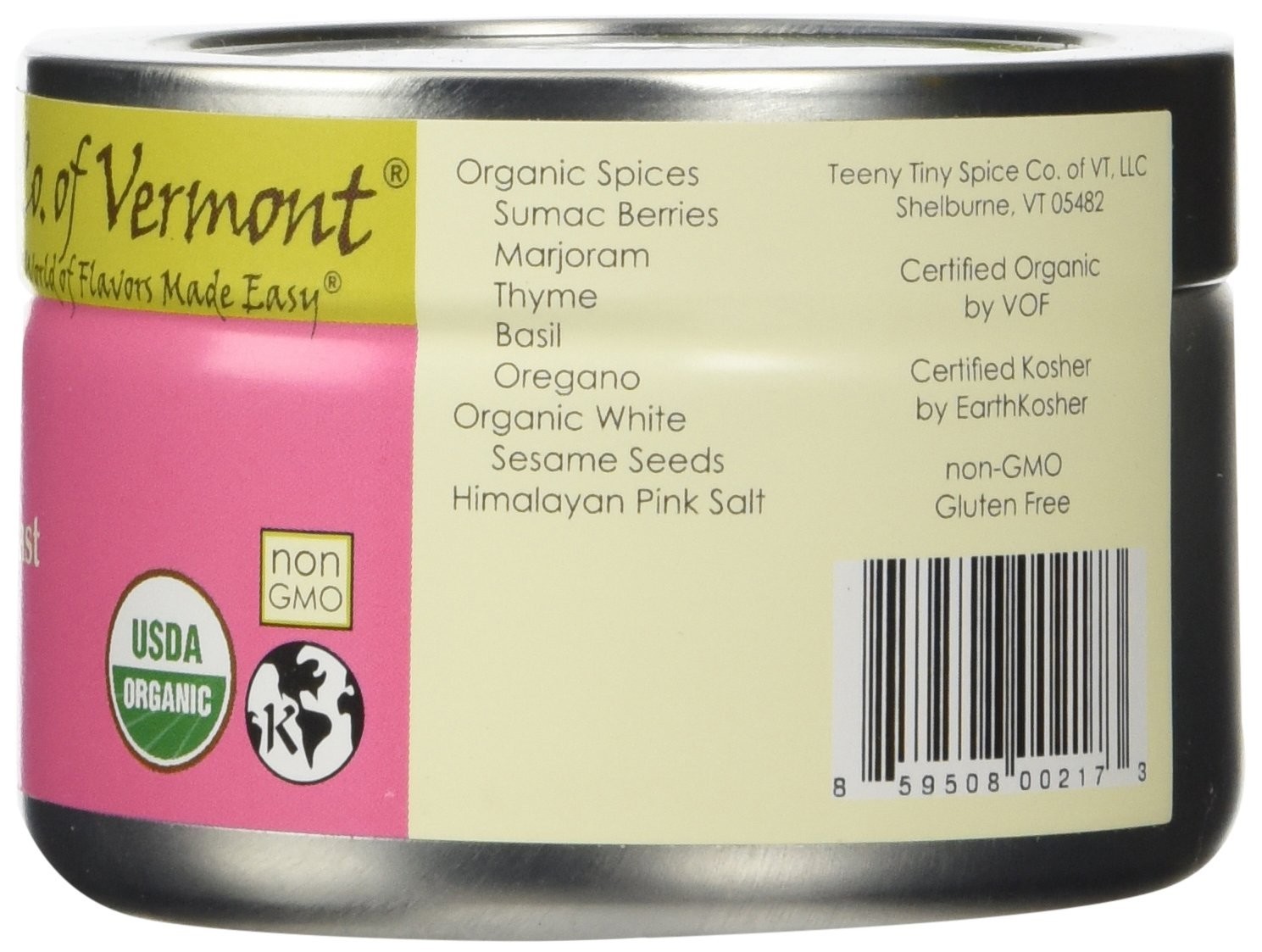Teeny Tiny Spice Co Organic Za’atar 2.8oz | Middle Eastern Herb Seasoning