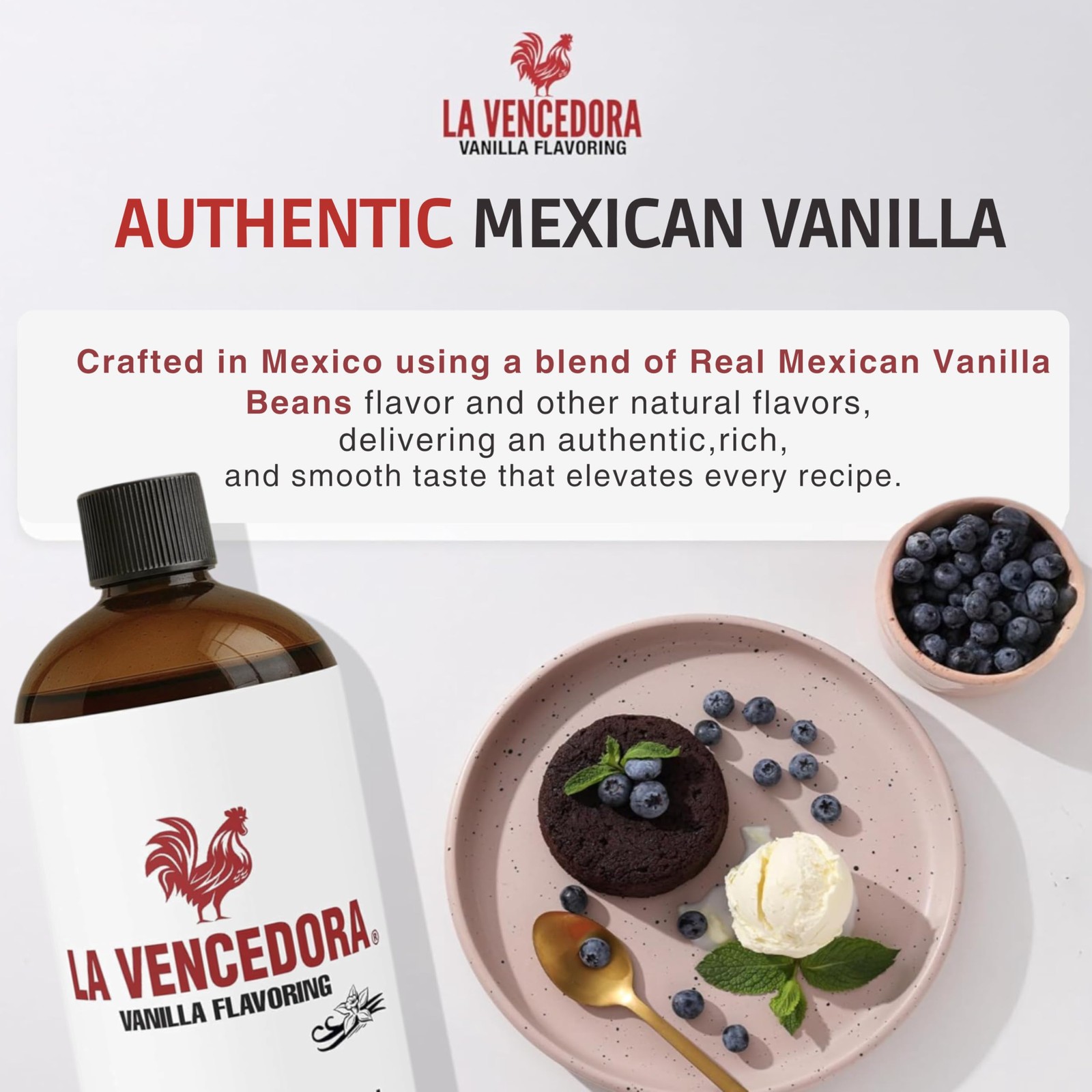 La Vencedora Mexican Vanilla – Large 32oz Bottles (Pack 32 Fl Oz of 2)
