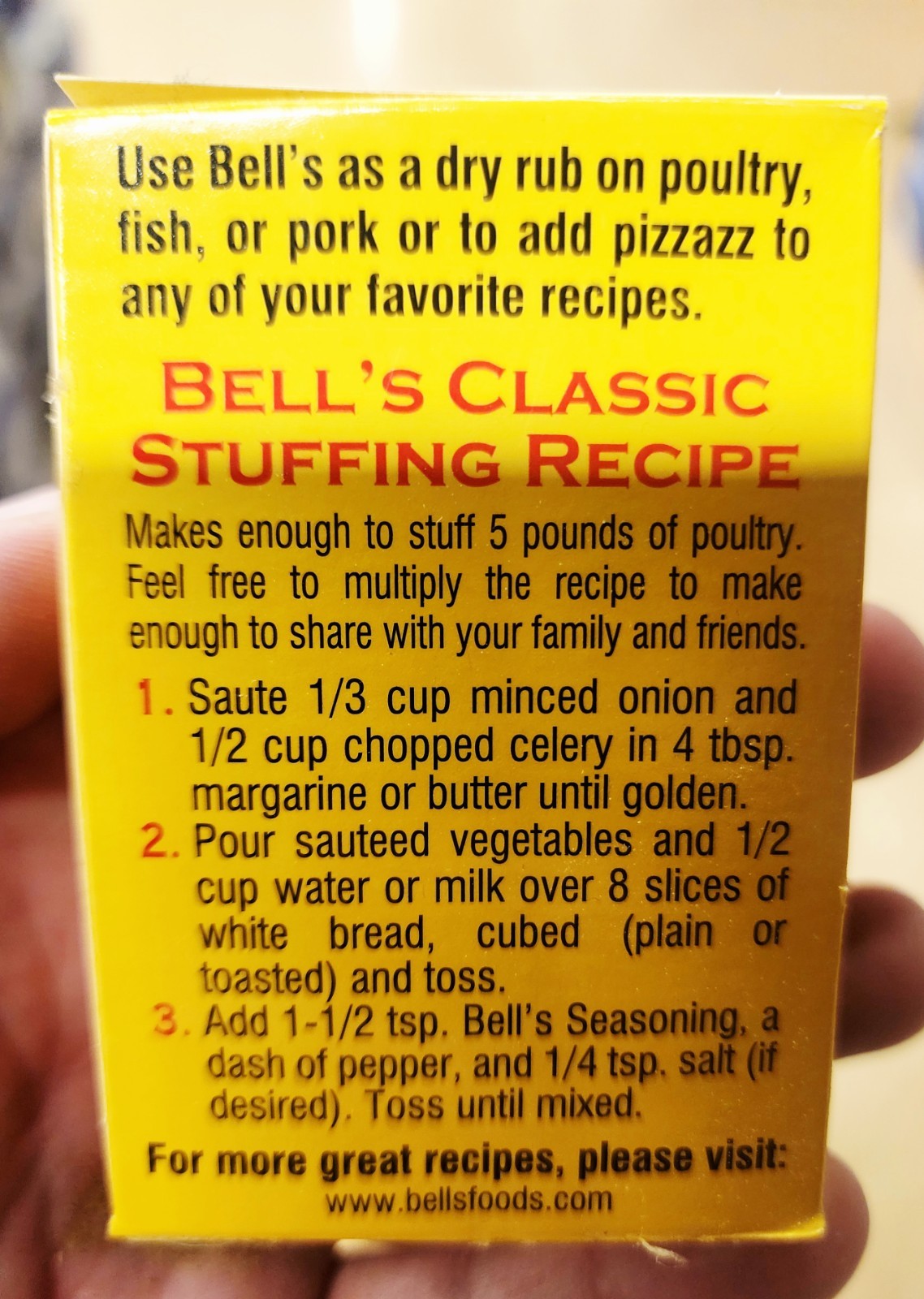 Bell’s All Natural Seasoning – 1 ounce – Essential “Vintage” Thanksgiving Spice!