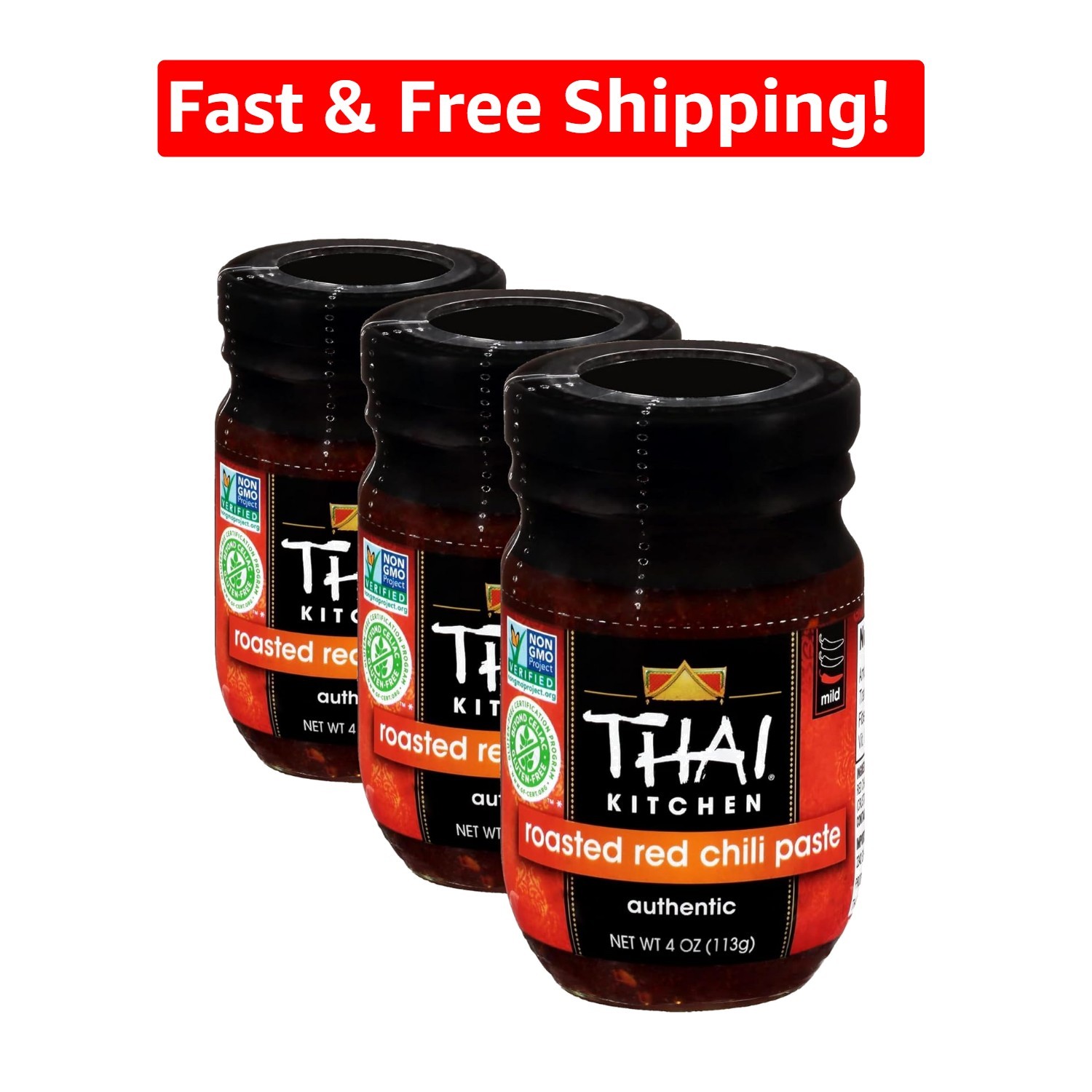 Versatile Thai Roasted Red Chili Paste – 4oz Pack of 3 for Culinary Adventures
