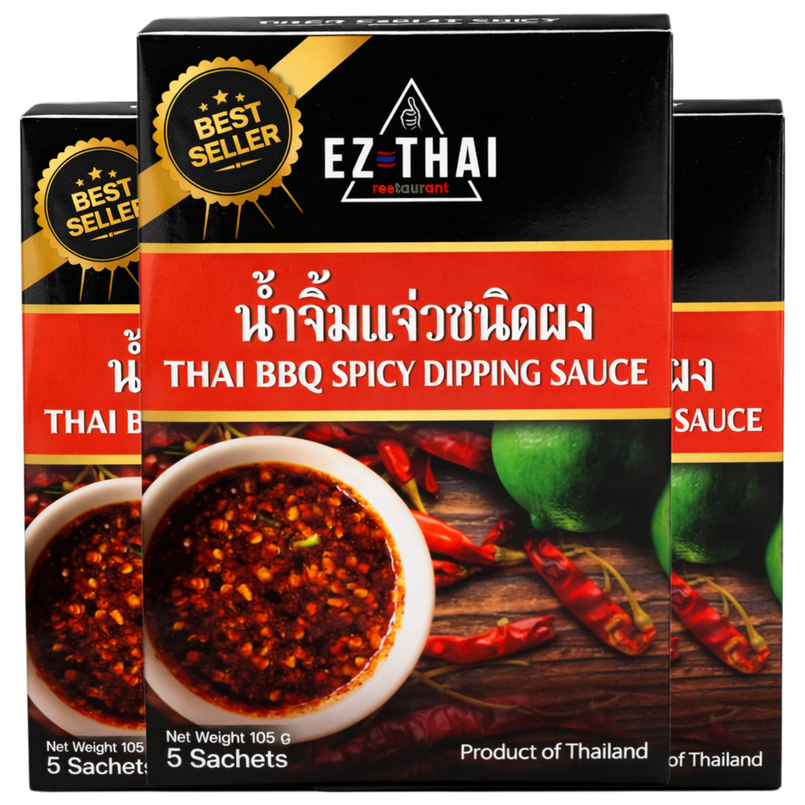Value Pack 3 Thai Dipping Sauce 3.5 ounce Nam Jim Jaew Instant Powder Seasoning