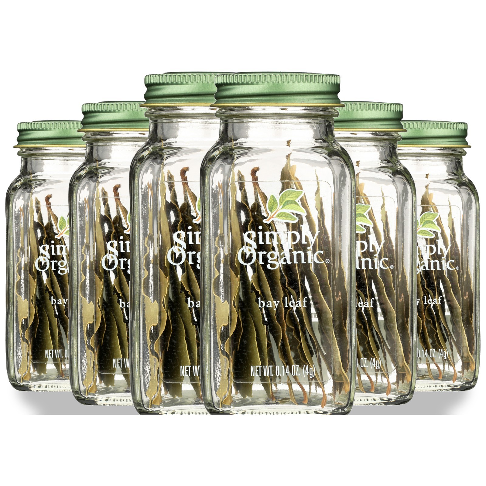 Simply Organic Bay Leaf 0.14 Oz Glass Bottle Spice Seasoning 14 6 Pack