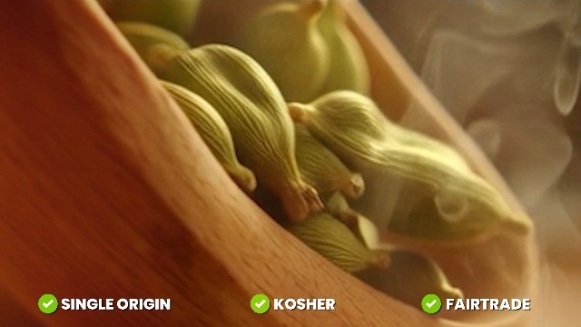 Premium Green Malabar Cardamom Pods | Non-GMO, Fairtrade Whole Spices (3.5oz)