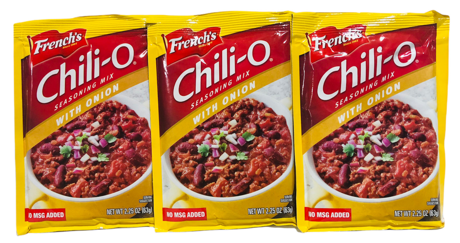 French’s Chili O Seasoning Mix with Onion 2.25 oz (3 Pack) Frenchs