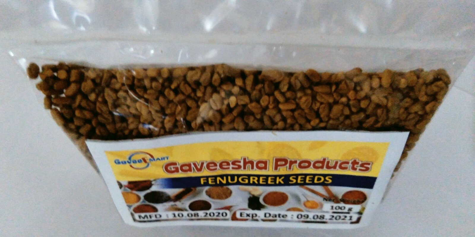 Gaveesha Product Pure Natural Spices Fenugreek Seeds 100 g Direct From Ceylon