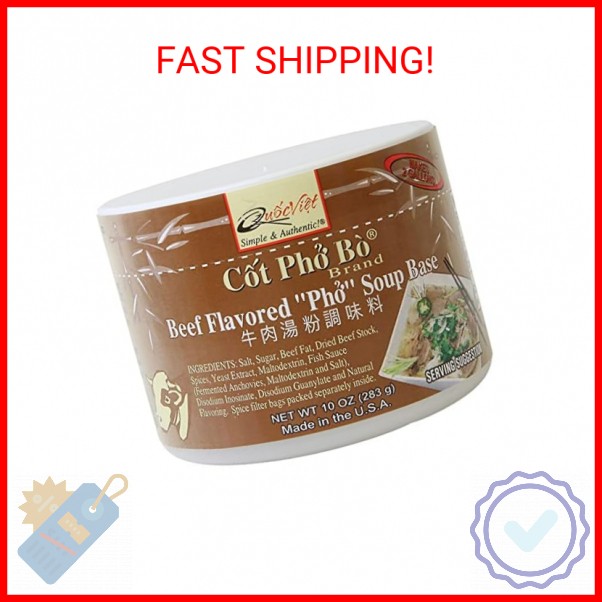 Quoc Viet Foods Beef Flavored “Pho” Soup Base 10oz Cot Pho Bo Brand