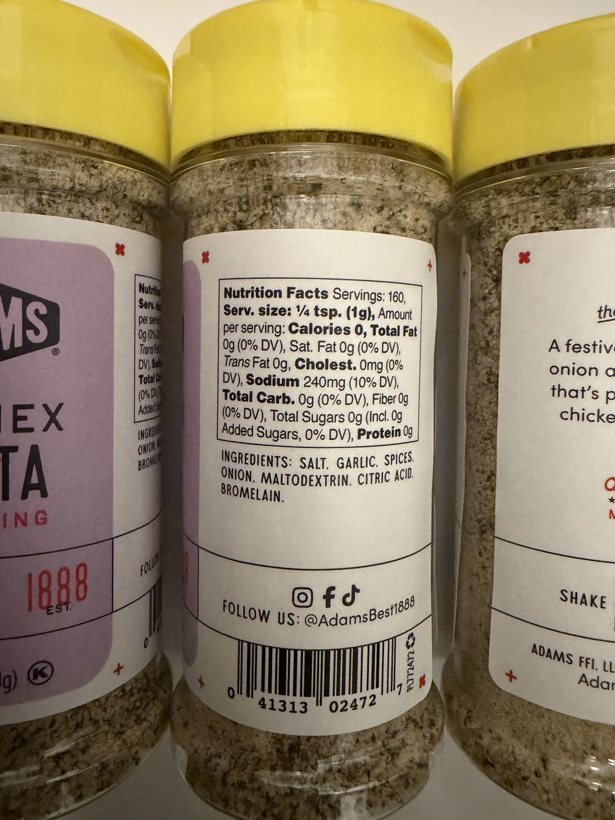 Adams Tex Mex Fajita Seasoning. 3 Pack. Chicken, Beef Or Veggies.